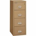 Fire King Fireking Fireproof 4 Drawer Vertical File Cabinet - Legal Size 21"W x 25"D x 53"H - Sand 4\2125CSA